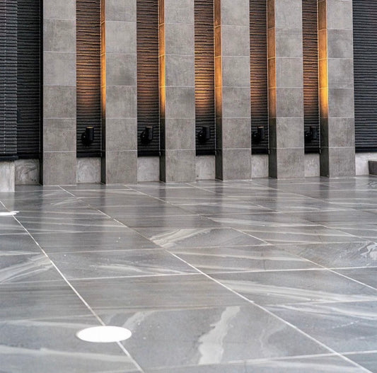 ダークグレー石目柄タイル 600×1200