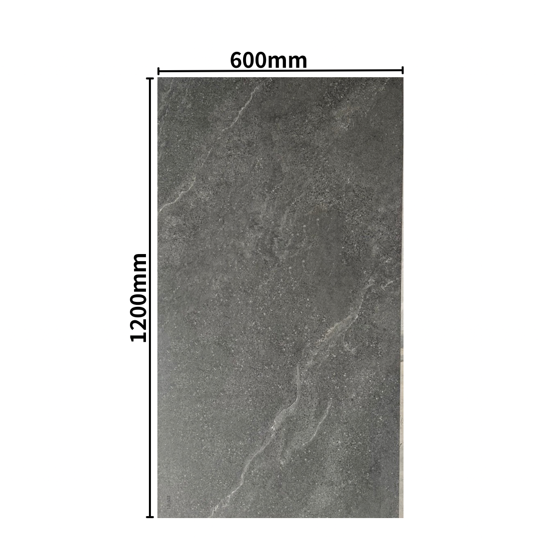 石目柄タイル 濃いグレー