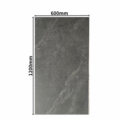 石目柄タイル 濃いグレー
