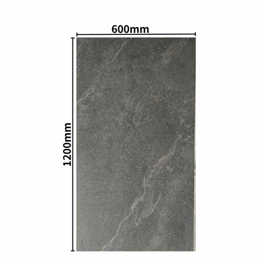 石目柄タイル 濃いグレー
