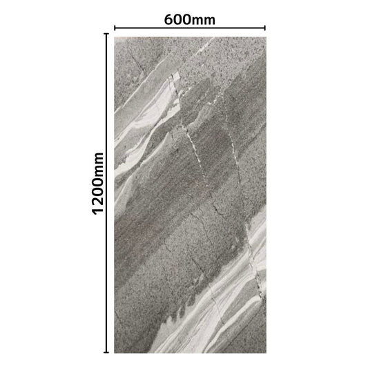 ダークグレー石目柄タイル 600×1200